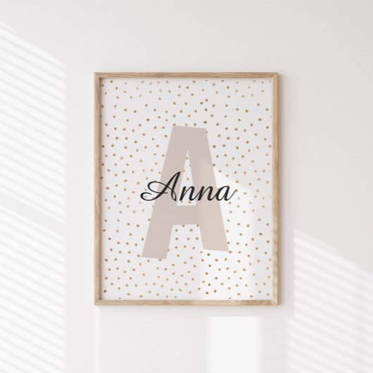 Gepersonaliseerde brief Aangepaste naam Monogram Perfect Poster