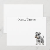 Gepersonaliseerde briefkaarten met miniatuur schna (Voorkant / Achterkant)