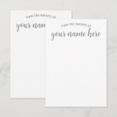 Gepersonaliseerde briefkaarten voor Baby-kinderdag (Voorkant / Achterkant)