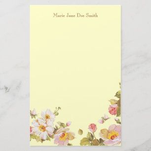 Gepersonaliseerde briefpapier met struikgewas Roze