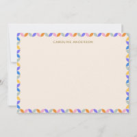 Gepersonaliseerde briefpapier naam Bright pastelra