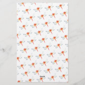 Gepersonaliseerde briefpapier Waterverf rode libel (Achterkant)