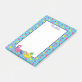 Gepersonaliseerde Bright Blue Pool Floats patterat Post-it® Notes (Schuin)