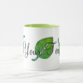 Gepersonaliseerde Bright Cheerful Leaf Mok (Midden)