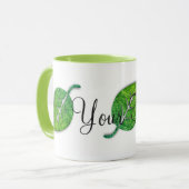 Gepersonaliseerde Bright Cheerful Leaf Mok (Voorkant links)