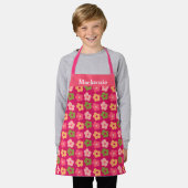 Gepersonaliseerde Bright Floral Sweet Kinder Schort (Gedragen)