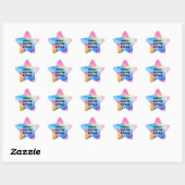 Gepersonaliseerde Bright Star Reward Chart School  Ster Sticker (Vel)