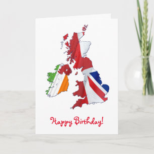 GEPERSONALISEERDE BRITISH ISLES BIRTHDAY KAART