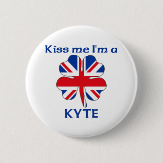 Gepersonaliseerde Britse kus Ik ben Kyte Ronde Button 5,7 Cm