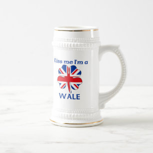 Gepersonaliseerde Britse kus Ik ben Wale Bierpul