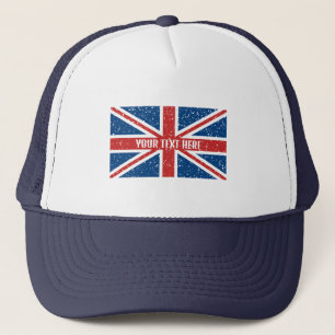 Gepersonaliseerde Britse Union Jack vlag T-shirt Trucker Pet