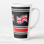 Gepersonaliseerde Britse vlag Latte Mok (Rechts)