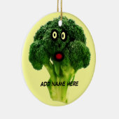 Gepersonaliseerde Broccoli Cartoon Keramisch Ornament (Rechts)