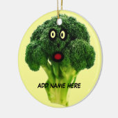 Gepersonaliseerde Broccoli Cartoon Keramisch Ornament (Links)