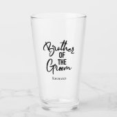 Gepersonaliseerde broer van de Bride Glas (Voorkant)