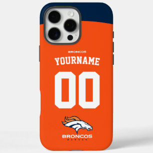 Gepersonaliseerde Broncos Jersey Amerikaans Footba iPhone 16 Pro Max Hoesje