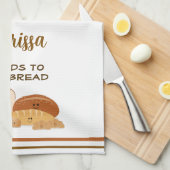 Gepersonaliseerde broodliefhebber theedoek (Quarter Fold)