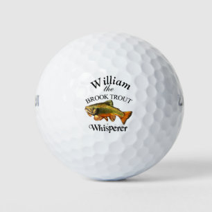 Gepersonaliseerde Brook Trout Whisperer Visser Golfballen