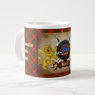 Gepersonaliseerde Bruce Clan Badge & Tartan Extra Grote Beker
