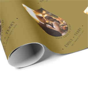Gepersonaliseerde Bruid & Bruidegom Namen Trouwfot Cadeaupapier