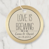 Gepersonaliseerde bruid en bruidegom Coffee Label (Voorkant)