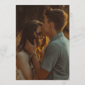 Gepersonaliseerde bruid en bruidegom huwelijksadvi advieskaart (Achterkant)