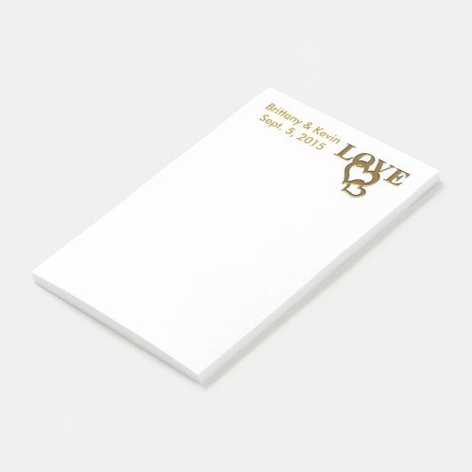 Gepersonaliseerde bruid en bruidegom Post-it Notit Post-it® Notes (Schuin)