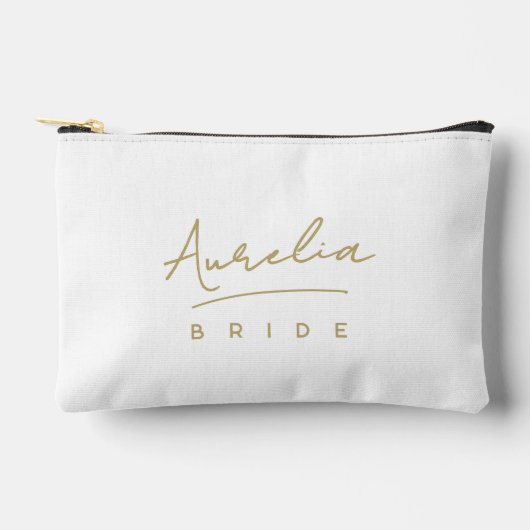 Gepersonaliseerde bruid Monogram Modern Neutraal M Etui (Voorkant)