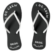 Gepersonaliseerde bruid om zwart en wit te zijn teenslippers (Voetbed)