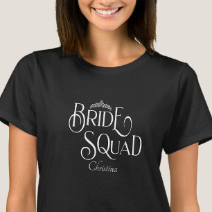 Gepersonaliseerde bruid Squad Bachelorette Hen Par T-shirt