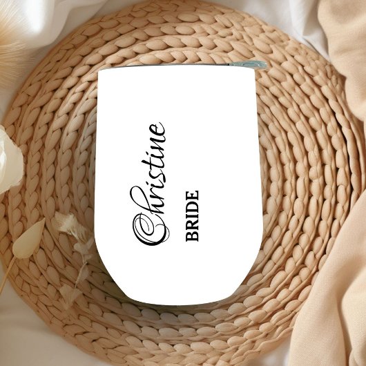 Gepersonaliseerde bruid wijn tumbler bachelorette