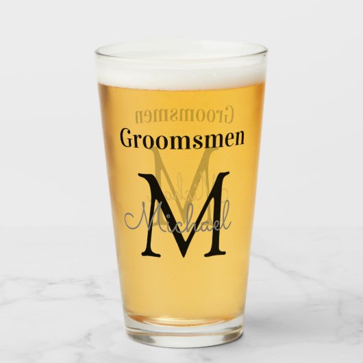 Gepersonaliseerde bruidsjonkers, elegant en stijlv glas (Voorkant gevuld)