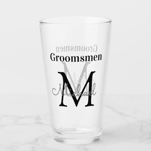 Gepersonaliseerde bruidsjonkers, elegant en stijlv glas (Voorkant)