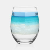 Gepersonaliseerde bruidsmeisje cadeau tropische st wijnglas zonder voet (Links)