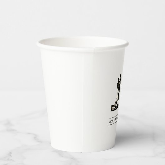 Gepersonaliseerde bruiloft aangepaste idee Voeg uw Papieren Bekers (Rechts)