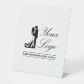 Gepersonaliseerde bruiloft aangepaste idee Voeg uw Reclamebord Met Voetstuk (Voorkant)