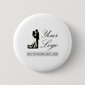 Gepersonaliseerde bruiloft aangepaste idee Voeg uw Ronde Button 5,7 Cm (Voorkant)