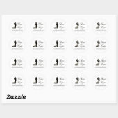 Gepersonaliseerde bruiloft aangepaste idee Voeg uw Ronde Sticker (Vel)