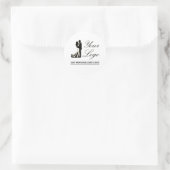 Gepersonaliseerde bruiloft aangepaste idee Voeg uw Ronde Sticker (Tas)