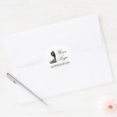 Gepersonaliseerde bruiloft aangepaste idee Voeg uw Ronde Sticker (Envelop)