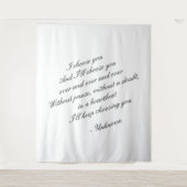 Gepersonaliseerde bruiloft achtergrond | bruilofts wandkleed (Voorkant)