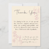 Gepersonaliseerde bruiloft bedankkaarten Uniek ont Bedankkaart (Voorkant)