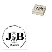 Gepersonaliseerde bruiloft Bewaar de datum Rubberstempel (Gestempeld)