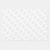 Gepersonaliseerde bruiloft bruid bruidegom zilver  inpakpapier vel (Voorkant 2)