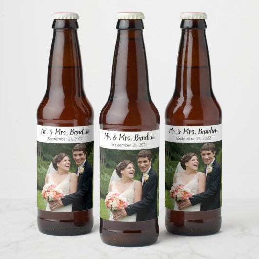 Gepersonaliseerde bruiloft bruidegom cadeau beste  bier etiket (Flessen)