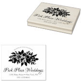 Gepersonaliseerde bruiloft Business Logo Bloemen B Rubberstempel (Gestempeld)