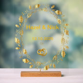 Gepersonaliseerde bruiloft clyric teken acryl bord (Neutraal)