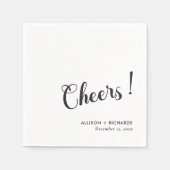 Gepersonaliseerde bruiloft cocktail servetten met (Voorkant)