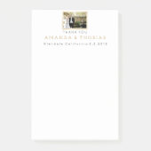 Gepersonaliseerde bruiloft dank u cadeau gunst post-it® notes (Voorkant)