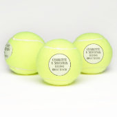 Gepersonaliseerde bruiloft datum Grote match Tennisballen (Multi)